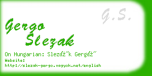 gergo slezak business card